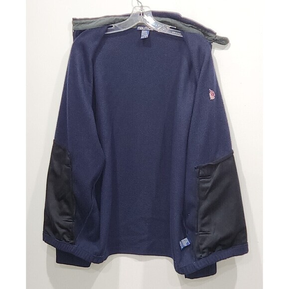 VINTAGE Nautica Nautech Navy Fleece Full Zip Jacket, XL - Picture 8 of 10
